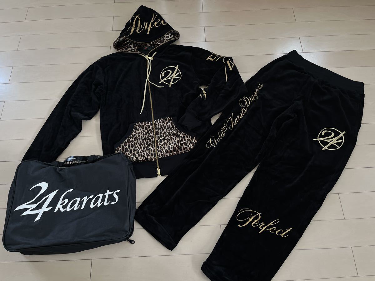 24karats ベロアジャージセットアップ 収納ケース付き 黒