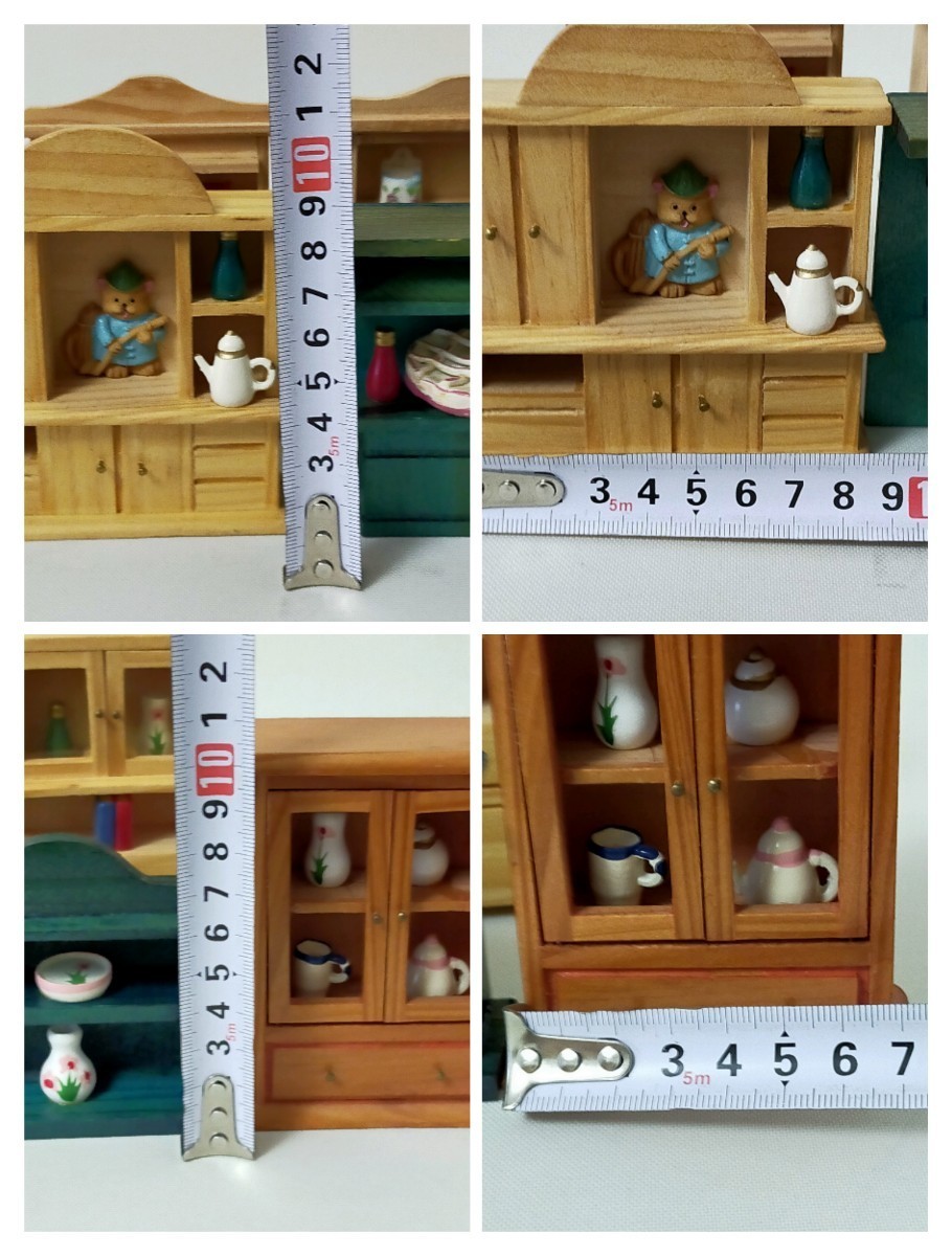 ミニチュア家具 木製 7点セット ドールハウス 玩具の画像9