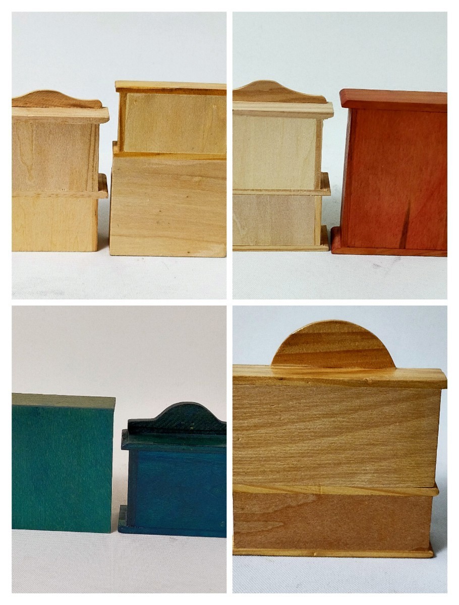 ミニチュア家具 木製 7点セット ドールハウス 玩具の画像10