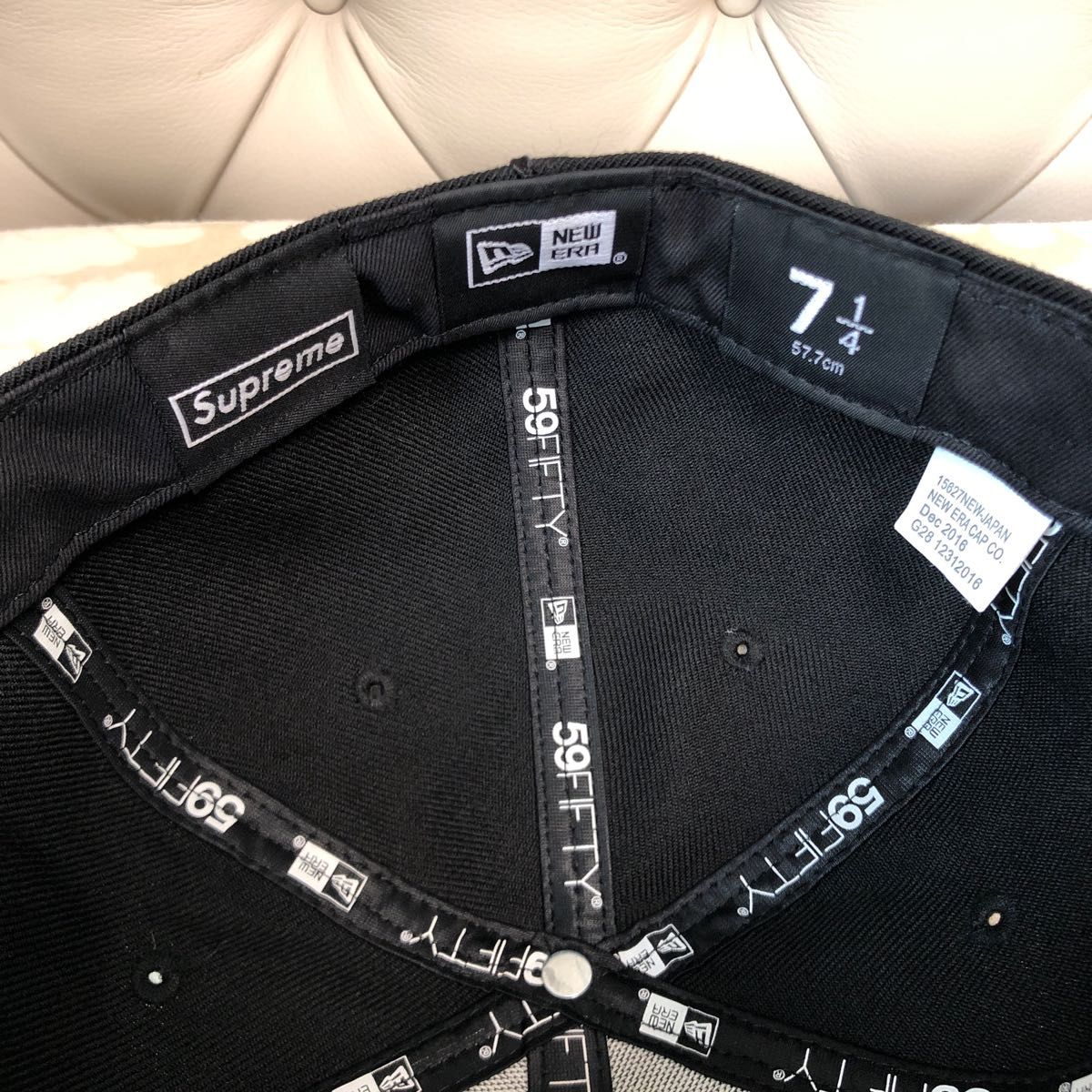 美品☆supreme 刺繍キャップ【NEW ERAコラボ】シュプリームメンズ