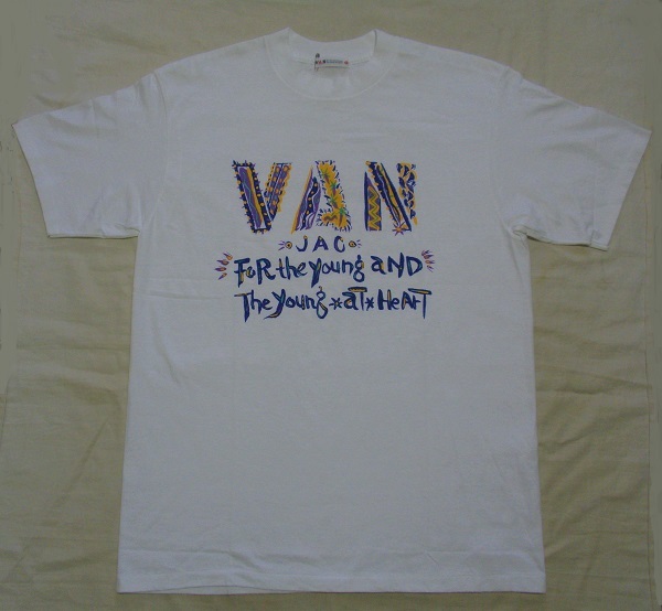 【デッドストック/VAN JAC Tシャツ】ヴァンヂャケット ８０年代 ヴィンテージ 日本製 シングルステッチ アイビー ９０年代 新品
