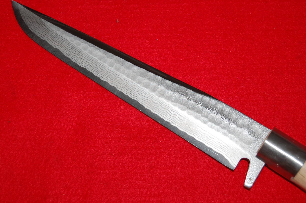 激レア!/島谷秀一特別製作】炭打鍛造黄金玉鋼墨流樫柄 激レア!/島谷秀一特別製作】炭打鍛造黄金玉鋼墨流樫柄