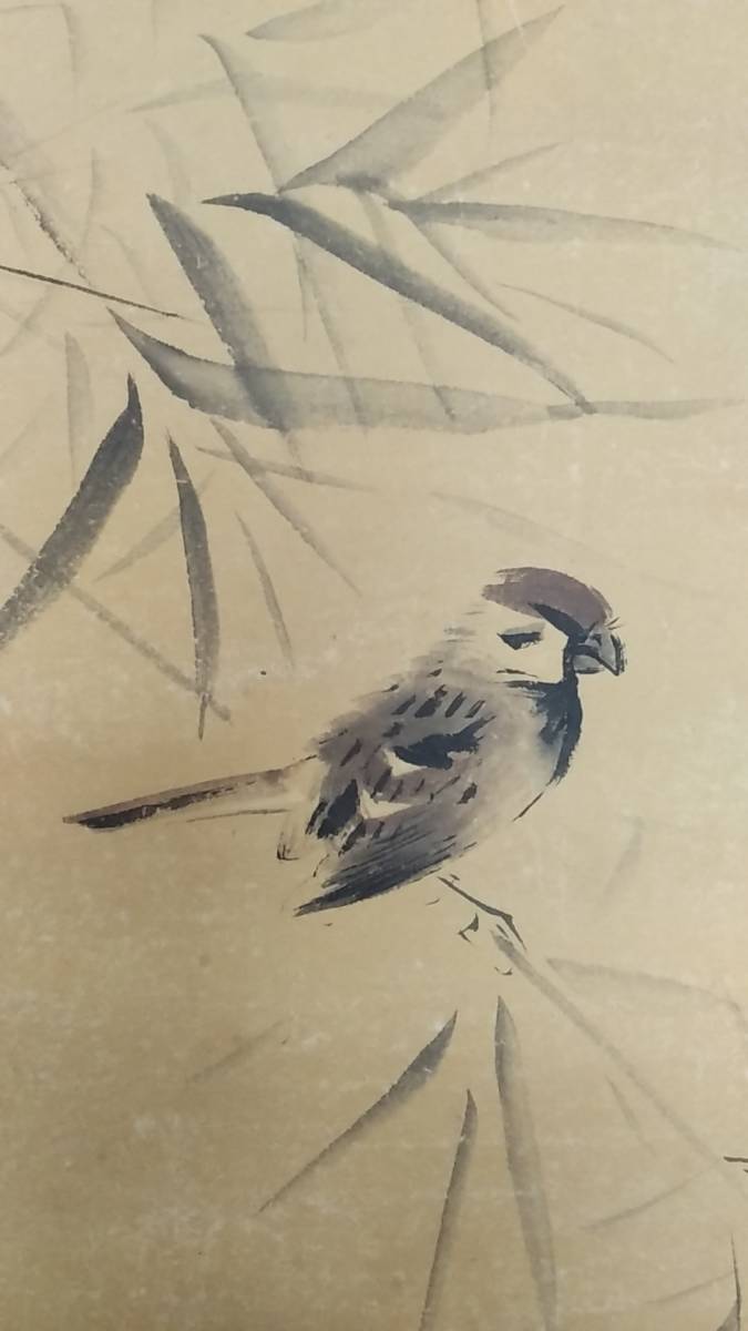 掛け軸【模写】 竹内栖鳳筆 竹に雀 | rsgmladokgi.com