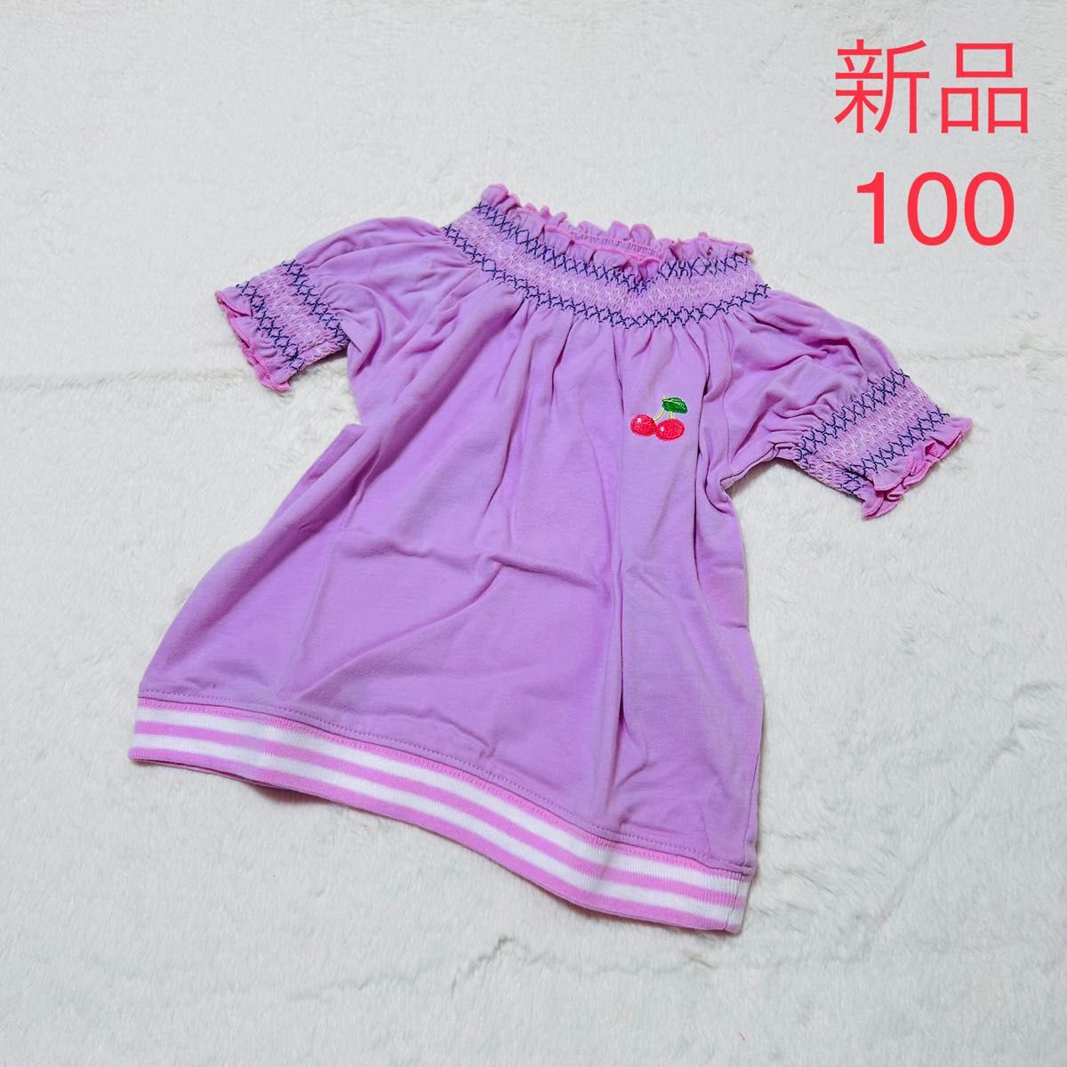 半袖　子供服　さくらんぼ　トップス　カットソー　100 