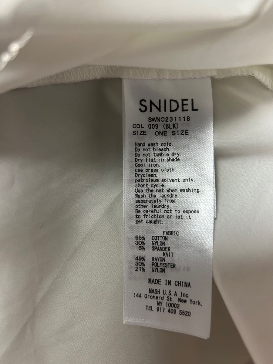 snidel ベストレイヤードミニワンピース BLK/F 