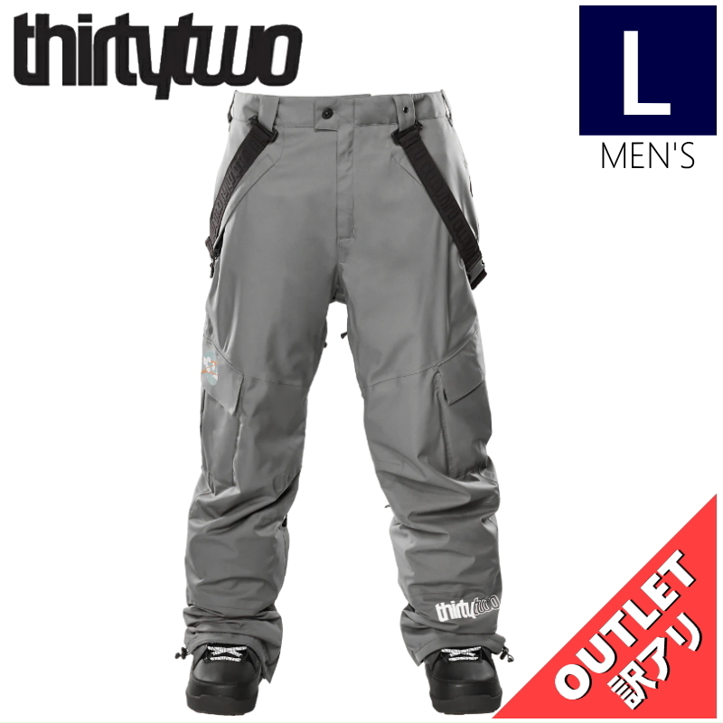 【OUTLET】 THIRTYTWO HOLDUP CARGO PNT カラー:CHARCOAL Lサイズ メンズ スノーボード スキー ウェア パンツ アウトレット