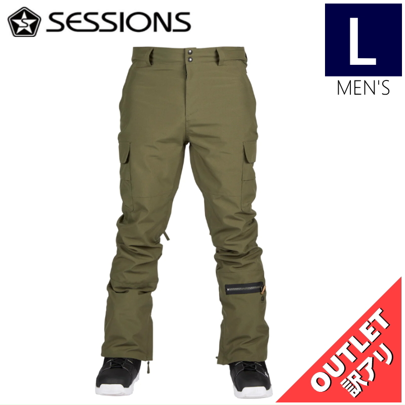 【OUTLET】 SESSIONS SQUADRON PNT カラー:GREEN Lサイズ メンズ スノーボード スキー ウェア パンツ PANT アウトレット_画像1