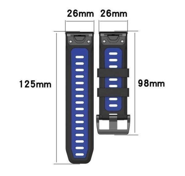 Garmin TACTIX DELTA / fenix 6x 7x / fenix 5x / fenix3 バンド シリカゲルバンド シリコン ベルト 交換 柔らか スマートウォッチ 1の画像2