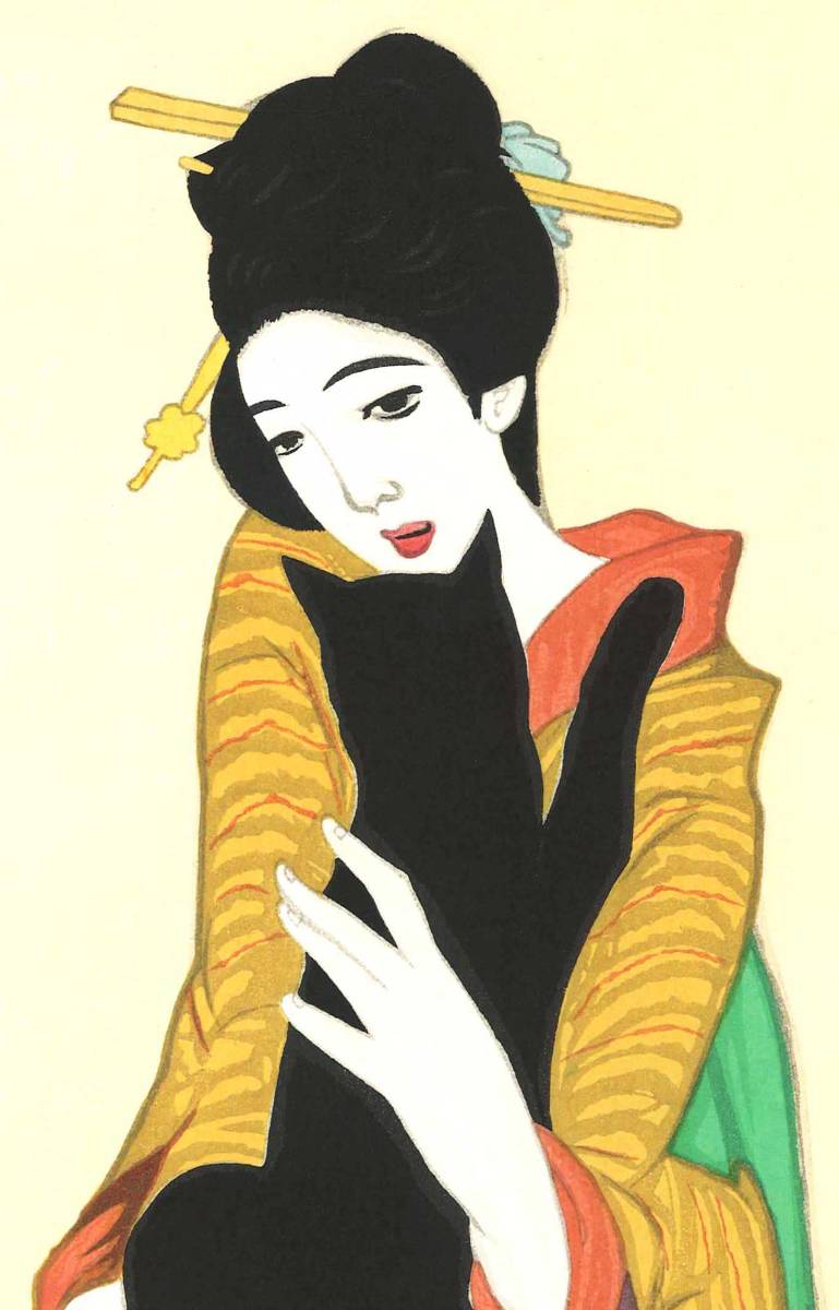 竹久夢二 Takehisa Yumeji (1884~1934) 木版画 No8 黒船屋 大正 竹久夢二 Takehisa Yumeji (1884~1934) 木版画 No8 黒船屋 大正
