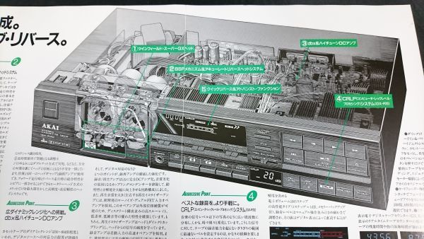 【昭和レトロ】『AKAI(アカイ)ステレオ・カセットデッキ GX-R70/GX-R60/HX-R40 カタログ 昭和60年12月』赤井電機株式会社_画像6