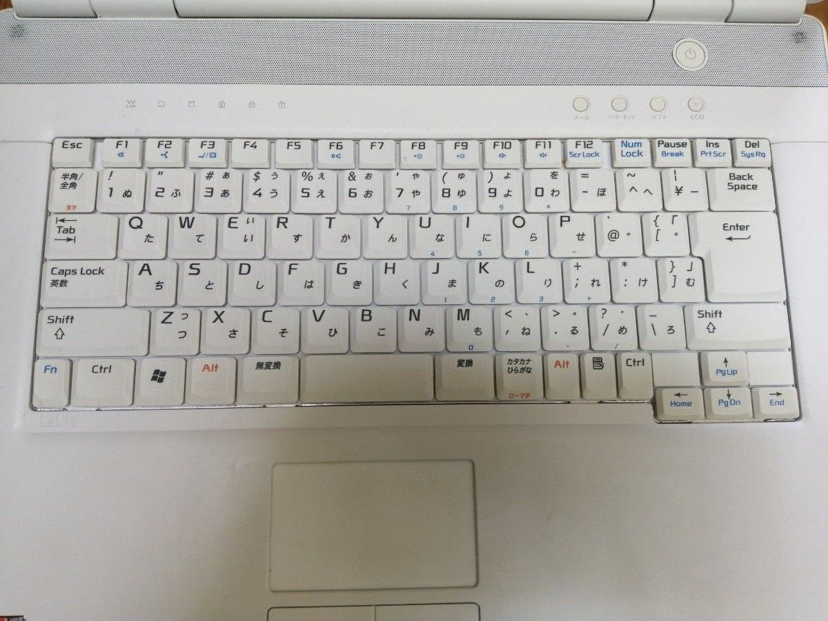 NECノートパソコン/LLSG1Y/動作不良/ホワイト/本体のみ/箱無し/取説無し/パーソナルコンピューター