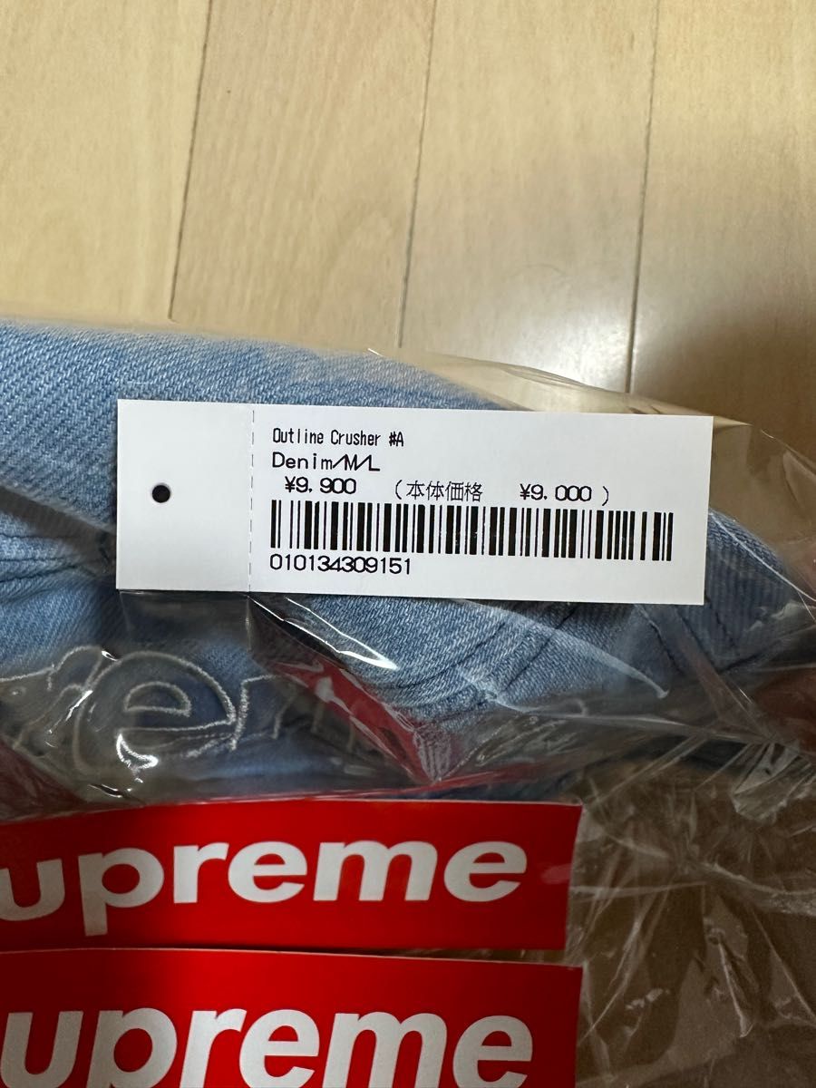 Supreme 23ss outline crusher M/L denim 新品 ステッカー付き｜PayPay