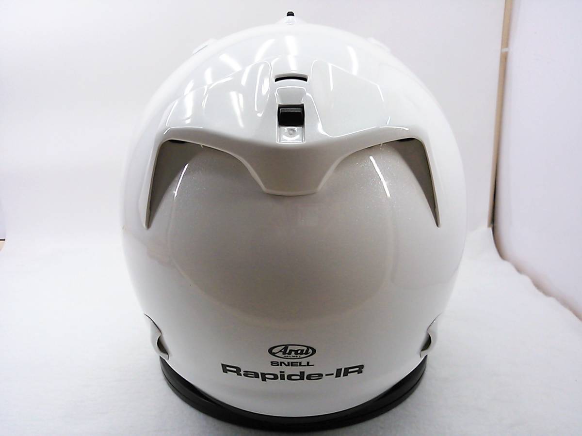 【送料無料】外観美品 Arai アライ Rapide-IR ラパイドIR グラスホワイト Lサイズ プロシェードシステム フルフェイスヘルメットの画像3