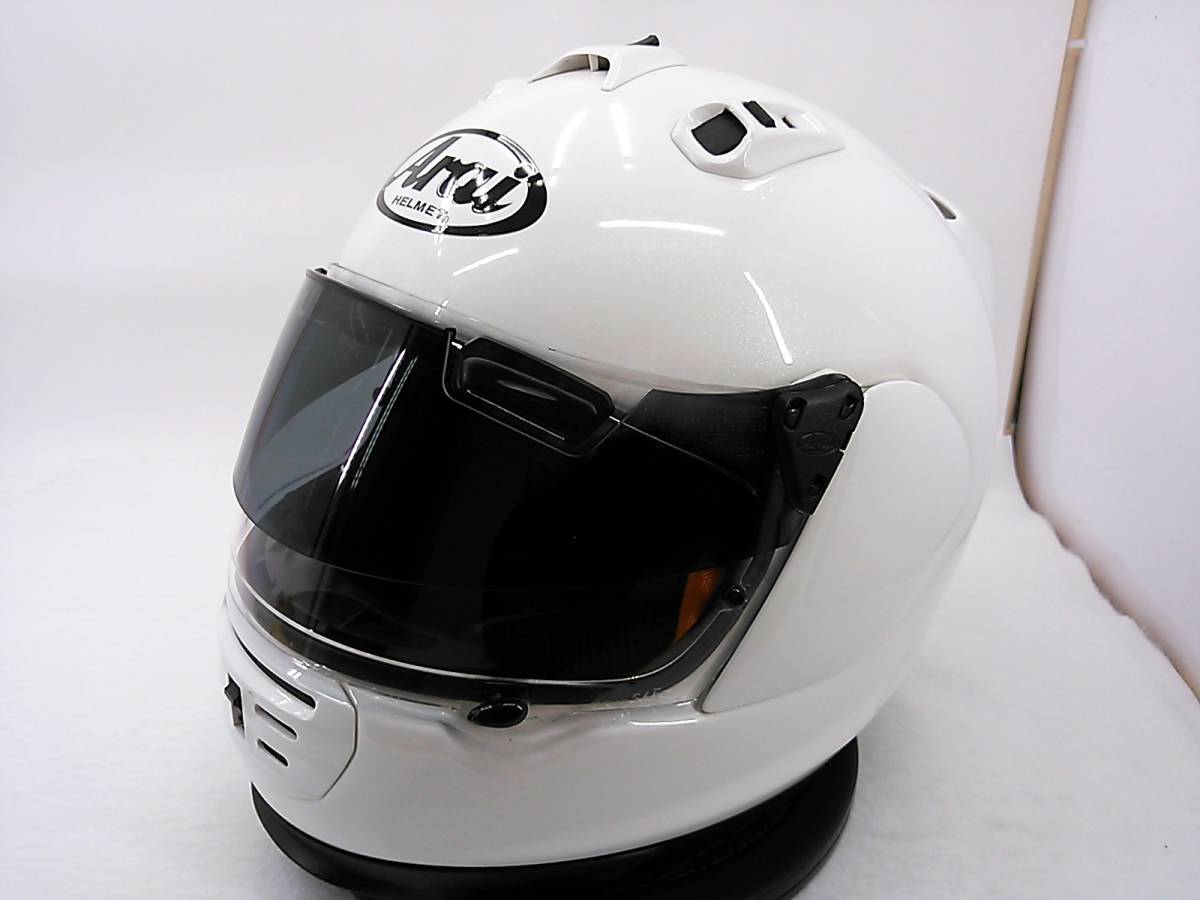 【送料無料】外観美品 Arai アライ Rapide-IR ラパイドIR グラスホワイト Lサイズ プロシェードシステム フルフェイスヘルメットの画像1