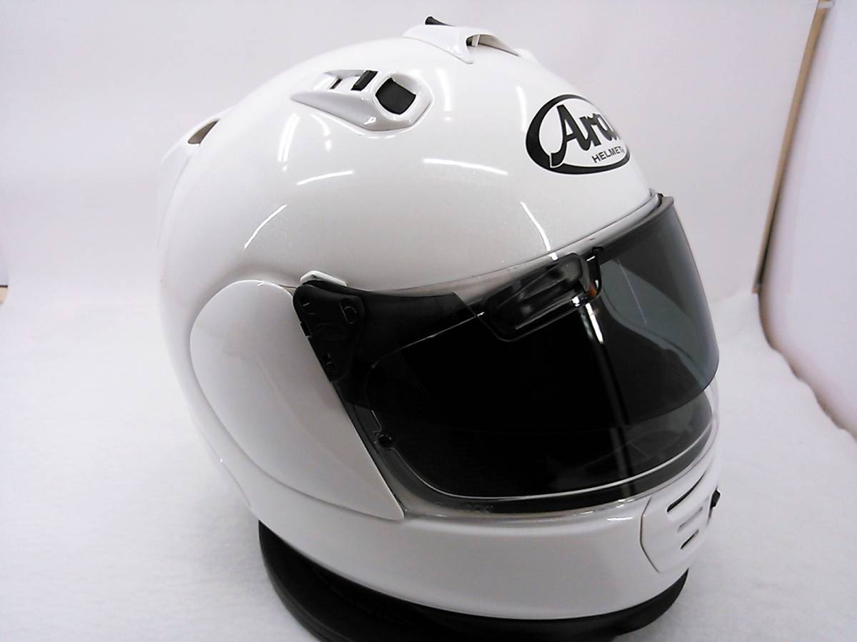 【送料無料】外観美品 Arai アライ Rapide-IR ラパイドIR グラスホワイト Lサイズ プロシェードシステム フルフェイスヘルメットの画像5