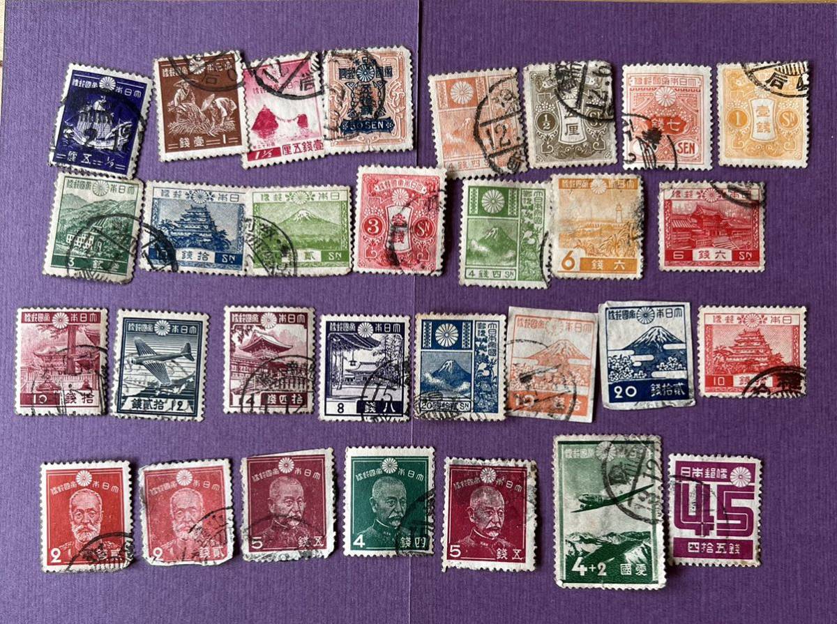 即納特典付き 日本 使用済 古切手 銭切手 100枚 ⑲