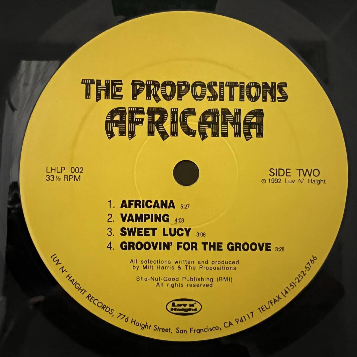 Funk Soul LP - The Propositions - Africana - Luv N' Haight - VG+ - シュリンク付 - ⑤_画像4