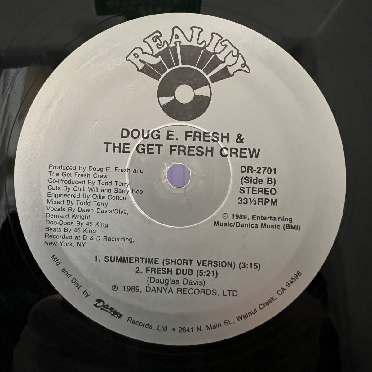 Hip Hop 12 - Doug E. Fresh And The Get Fresh Crew - Summertime - Reality - NM - シュリンク付_画像3