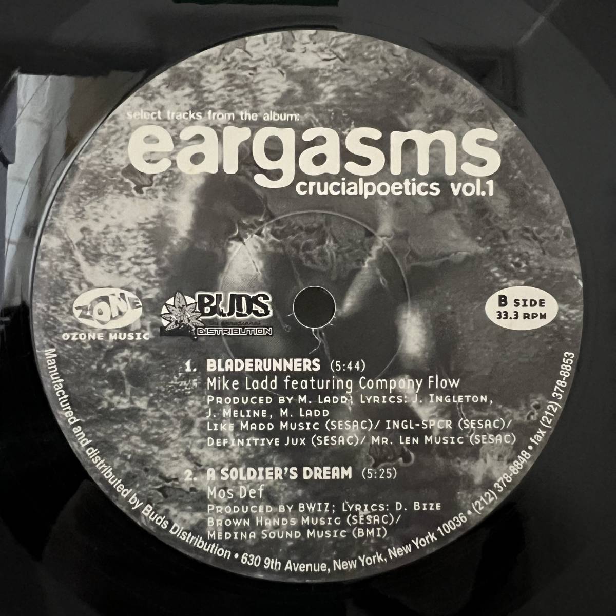 Hip Hop 12 - Various - Eargasms Crucialpoetics Vol. 1 - Ozone MUsic - VG+ - シュリンク付_画像3