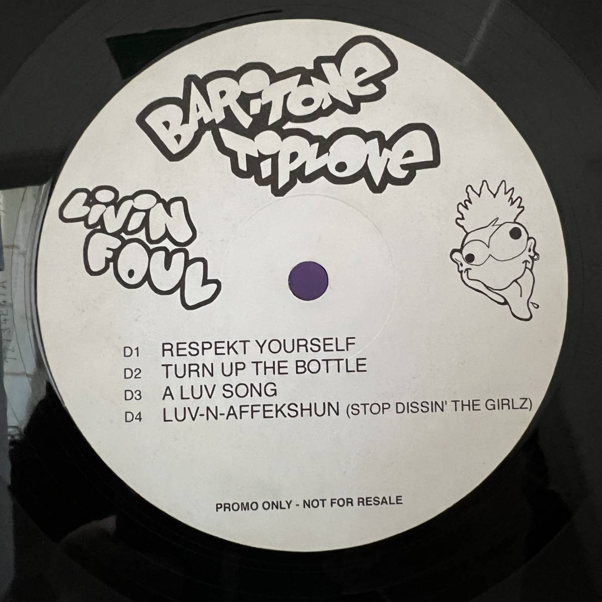 Hip Hop LP - Baritone Tiplove - Livin' Foul - VG - Limited Edition Promo Only Vinyl_画像5
