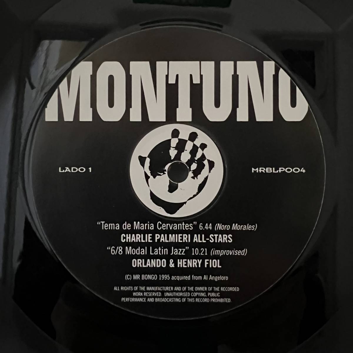 Latin Jazz LP - The Montuno Sessions with Charlie Palmieri - Live From Studio 'A' - Mr Bongo - VG+_画像3