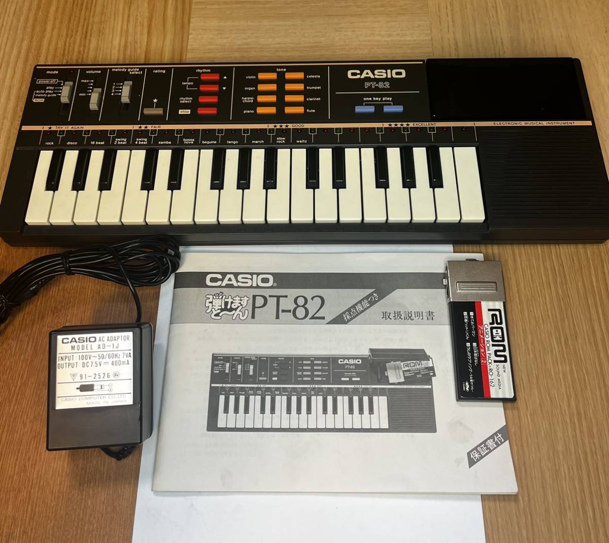 送料無料 【動作良好 ROM付 】CASIO PT-82 ミニキーボード 送料無料 【動作良好 ROM付 】CASIO PT-82 ミニキーボード