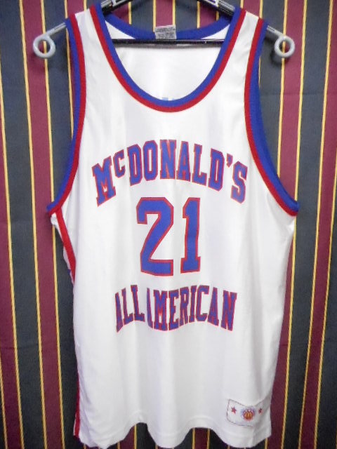 USA製 マクドナルド オールアメリカンハイスクール バスケット ユニフォーム XL ケビンガーネット 21番 McDONALD’S ALL AMERICAN