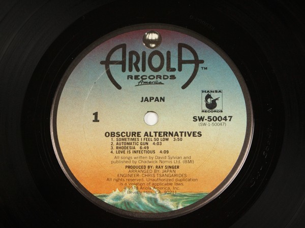 ◇米盤 JAPAN/Obscure Alternatives/LP、SW-50047_画像3