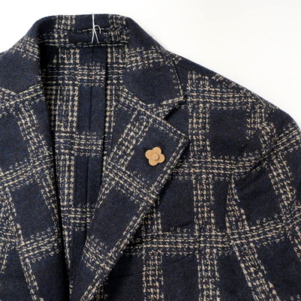 メーカー直売】 ラルディーニ LARDINI 極美品 チェックジャケット