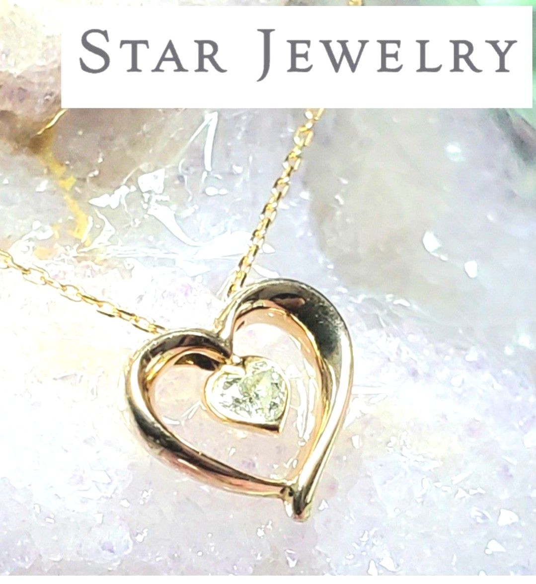 STAR JEWELRYスタージュエリー K Au ネックレス ハート