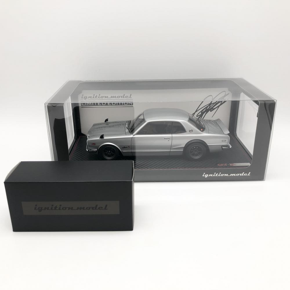 【中古】開封 イグニッションモデル 1/18 IG1928 Nissan スカイライン2000GT-R(KPGC10) Matsuda Street シルバー With Mr.Matsuda_画像1