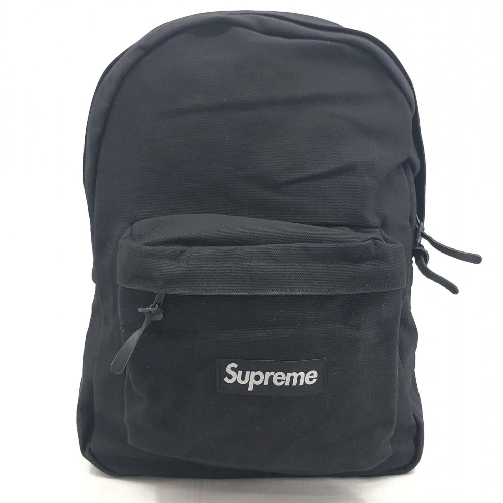 【中古】Supreme 20AW Canvas Backpack ブラック リュックサック シュプリーム[240017560122]_画像1