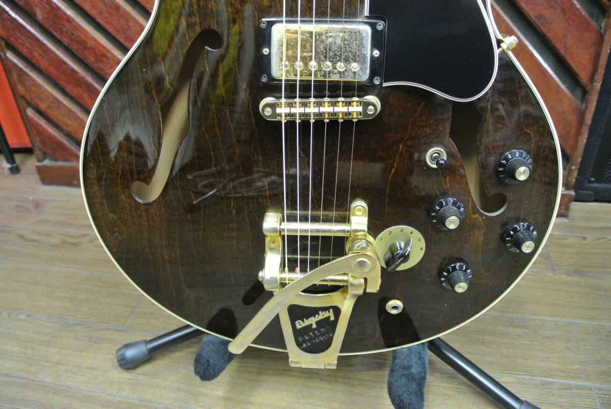  Gibson ES-345 dark brown 1976 year.