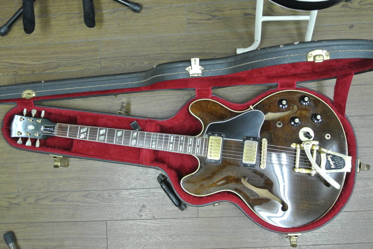  Gibson ES-345 dark brown 1976 year.