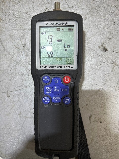 1円スタート！】DIGITAL レベルチェッカー LC50W アンテナ 電波測定 動作良好