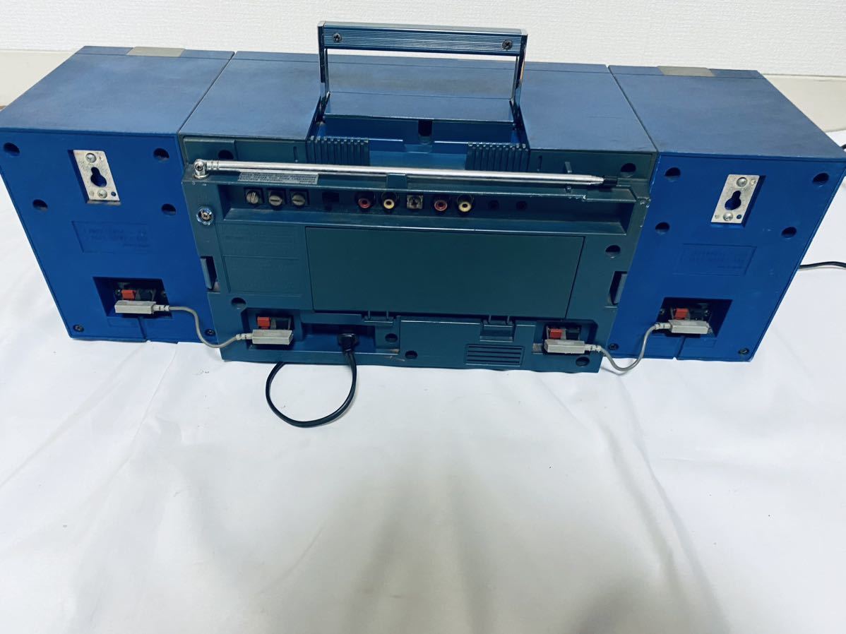 Nationalナショナル RX-C60 昭和レトロ ラジカセ 青 ブルー カセットデッキ オーディオ機器 の画像6