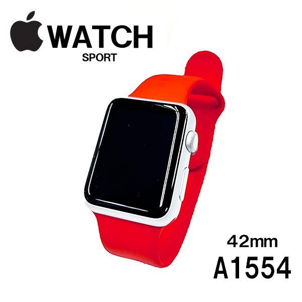 Apple Watch Sport 42mm MLC42J/A A1554 オレンジスポーツバンド充電