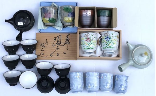 茶器セット 湯呑 急須 五光 清水焼 にしきの器 など_画像1