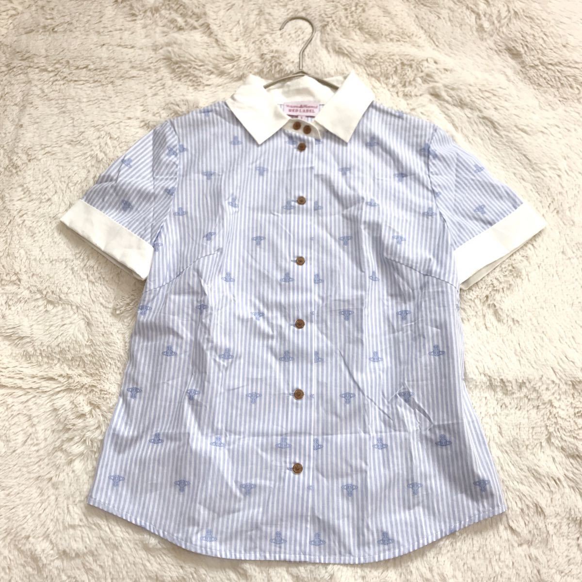 大きいサイズ L 美品 Vivienne Westwood オーブ柄 シャツ ヴィヴィアン