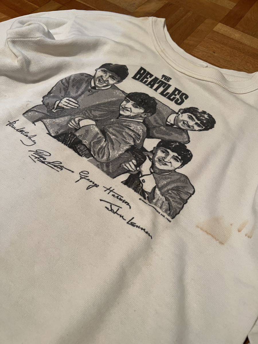 60's UnKnown スウェット THE BEATLES 染み込みプリント - 通販