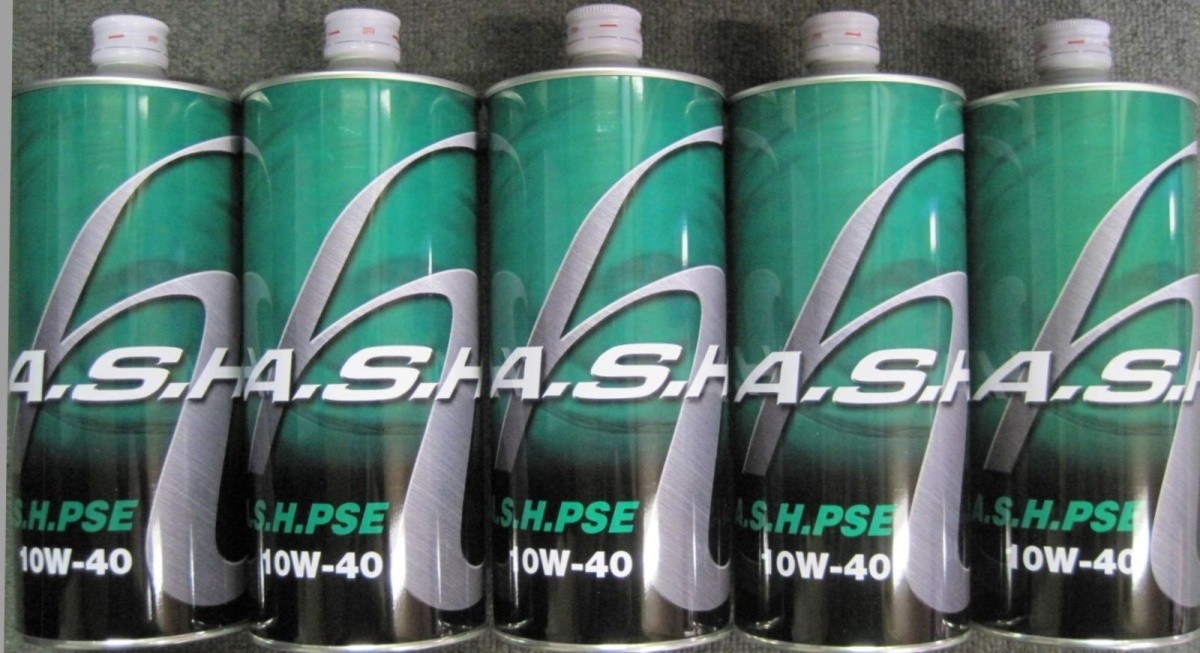 A.S.H アッシュ エンジンオイル PSE 10W-40 1Ｌ×５本セット_画像1