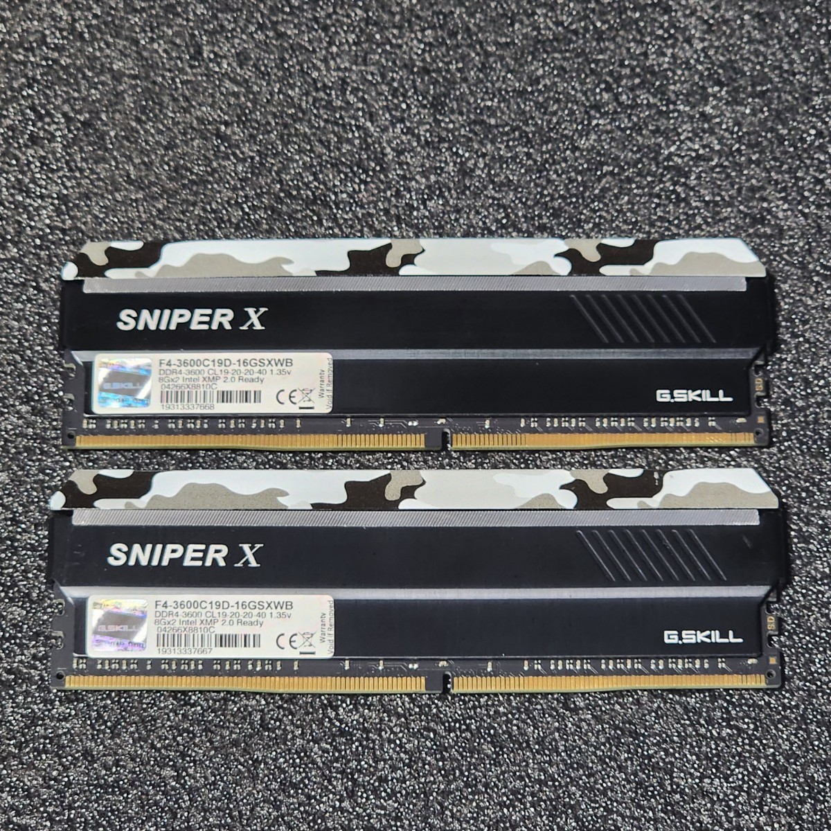 G.SKILL SNIPER X DDR4-3600MHz 16GB (8GB×2枚キット) F4-3600C19D-16GSXWB 動作確認済み  デスクトップ用 PCメモリ