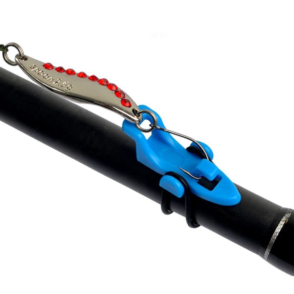 新型ルアー ホルダー ４色セット フック キーパー 釣 具 竿 ルアー 固定 ガイド エギ 餌木 フィッシング メタル ジグ ジギング、