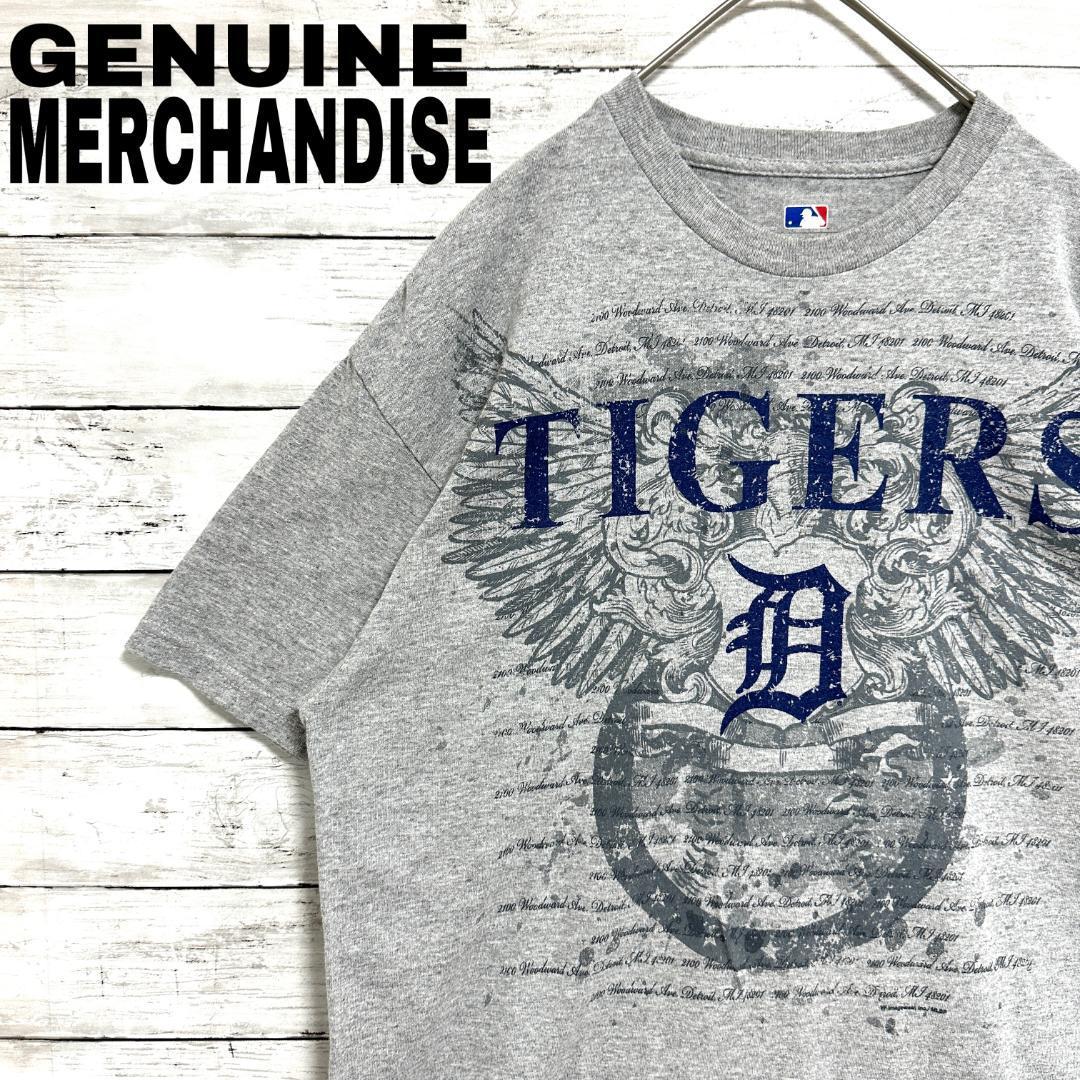 40LUS古着 MLB デトロイト・タイガース 半袖Tシャツ スポーツプリント L相当 メンズ_画像1