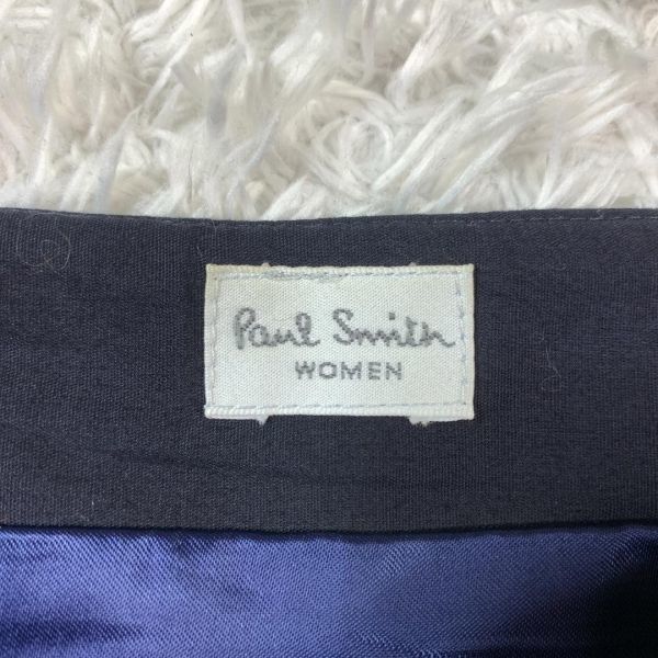 Paul Smith ポールスミス フレアスカート ネイビー 紺色 コットン キュプラ 40 B849_画像5