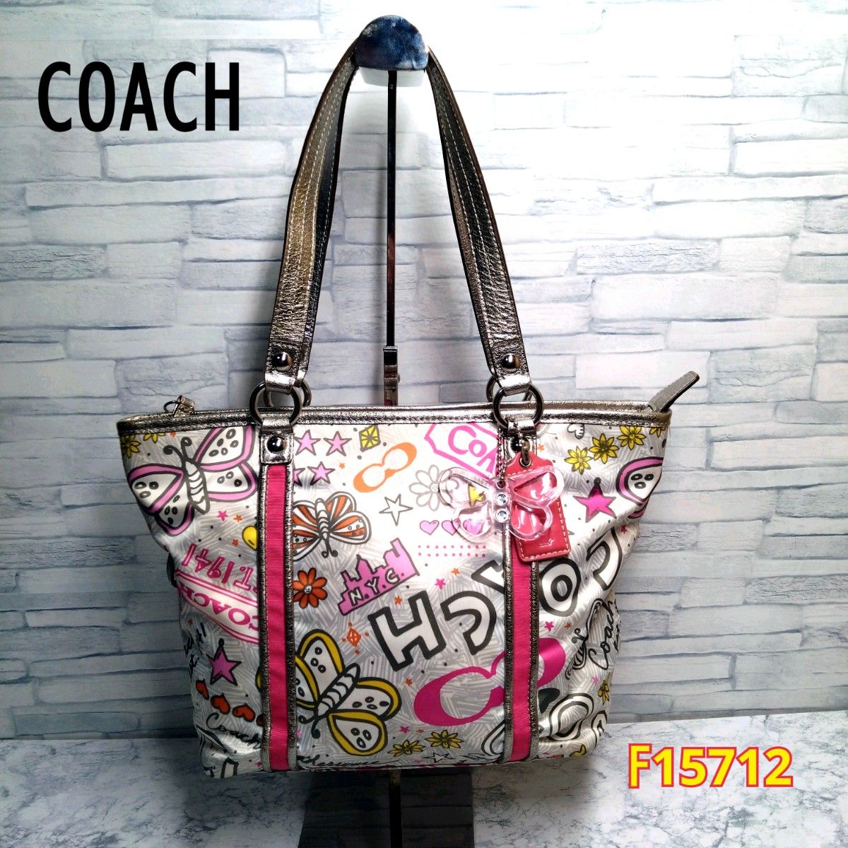 コーチ COACH トートバッグ F15712 バンダナ グラフティ トートバッグ ナイロン