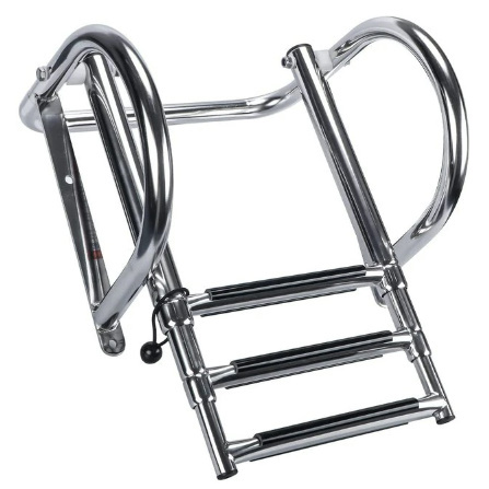  flexible type handrail attaching ladder 1PCEta LAP 3 step sliding folding type ship boat yacht pool marine sport accessory stainless steel steel 