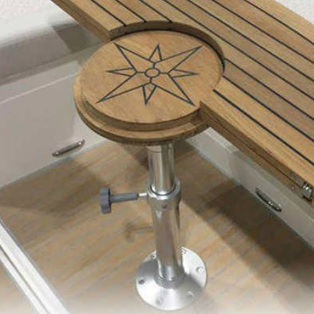 RV用テーブルベース1PCE 支柱 ボート ヨット キャンピングカー キャラバン バルコニー 445-690mm 無段階調整可 分解可 アルミニウム合金製