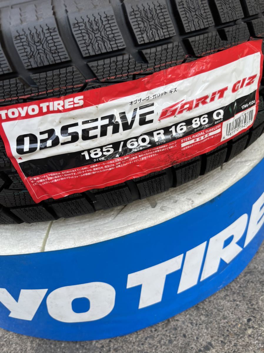 送料込み トーヨータイヤ185/60R16 スタッドレスタイヤGIZ 21年製