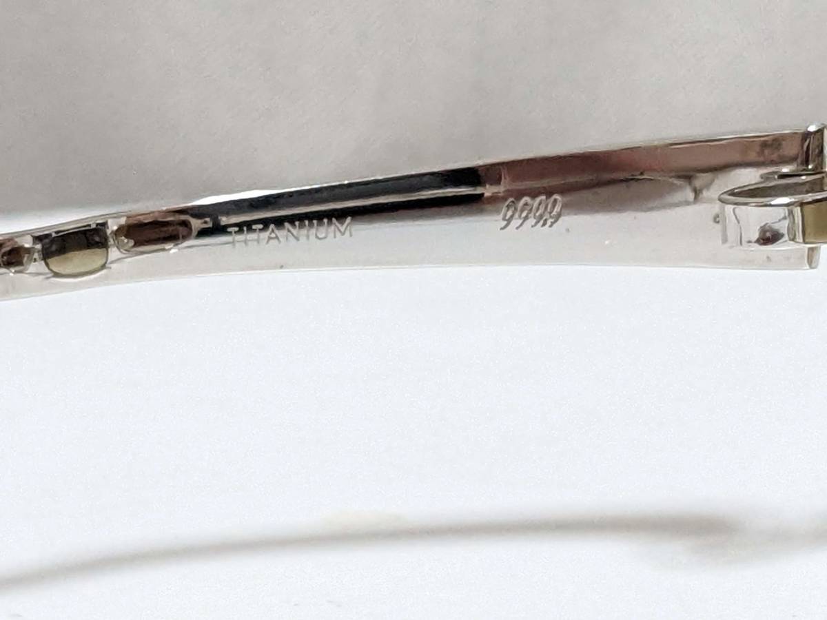 美品 レア フォーナインズ 999.9 S-593T チタンフレーム 逆Rヒンジ